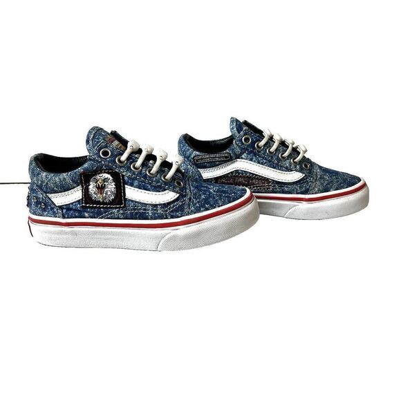 Vans X Cobra Kai Old Skool Sneaker Shoes Blue Low Tops Eagle Fang Karate Kids 12 - Picture 3 of 12